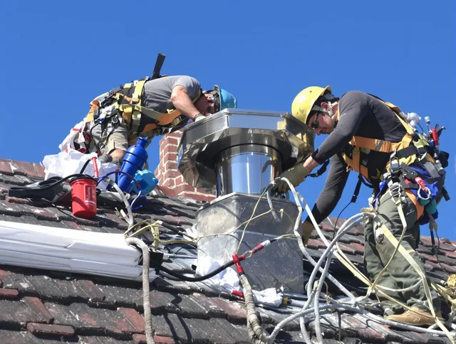 Protective chimney cap installed by Norwalk Chimney Sweep in Norwalk, CT