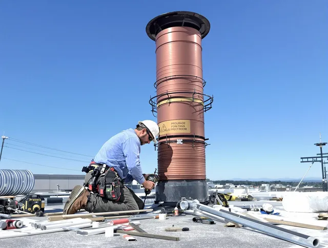 Installed chimney liner by Norwalk Chimney Sweep in Norwalk, CT