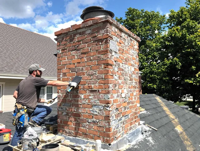 Completed chimney rebuild by Norwalk Chimney Sweep in Norwalk, CT