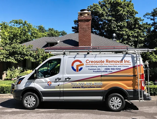 Norwalk Chimney Sweep technician removing creosote safely in Norwalk, CT