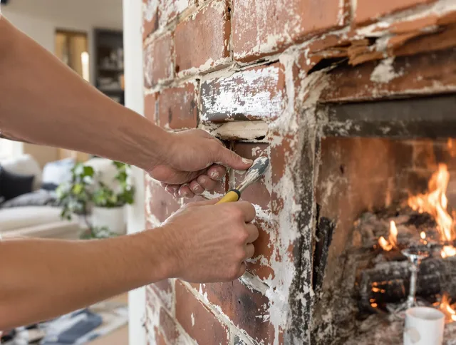 Routine fireplace repair by Norwalk Chimney Sweep in Norwalk, CT