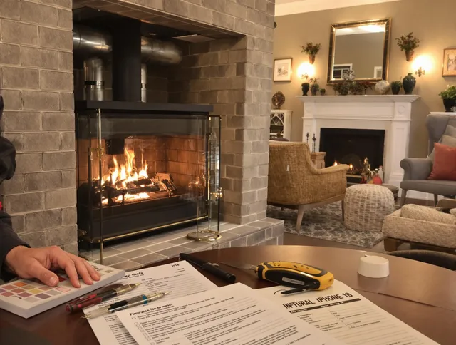 Norwalk Chimney Sweep verifying fireplace safety measures in Norwalk, CT