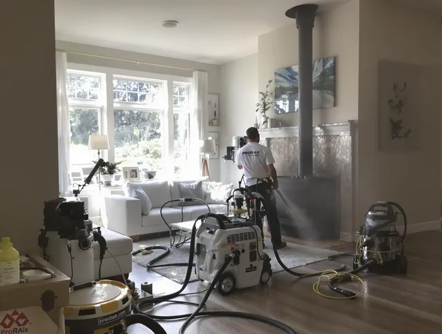 Soot removal service by Norwalk Chimney Sweep for a fireplace in Norwalk, CT